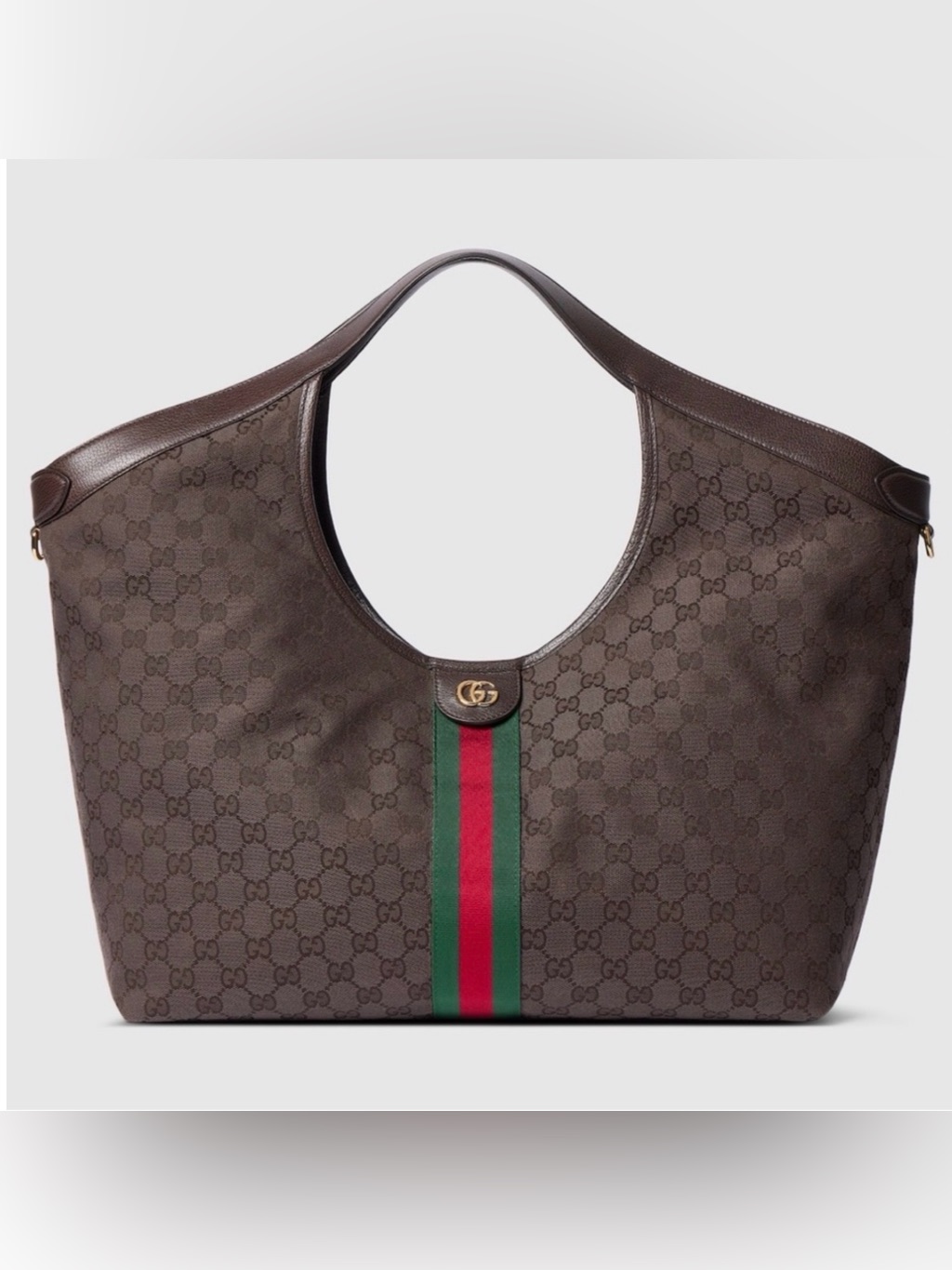 Authentic Gucci Giglio Large Tote Bag In Chocolate